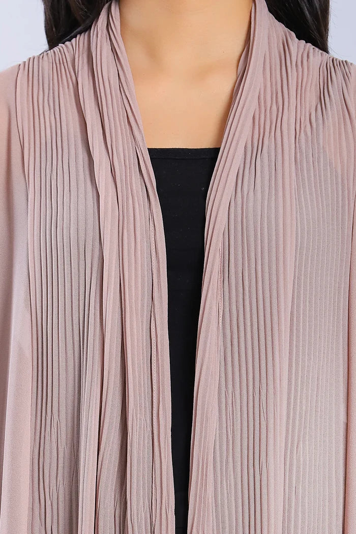 Pleated Long Shrug