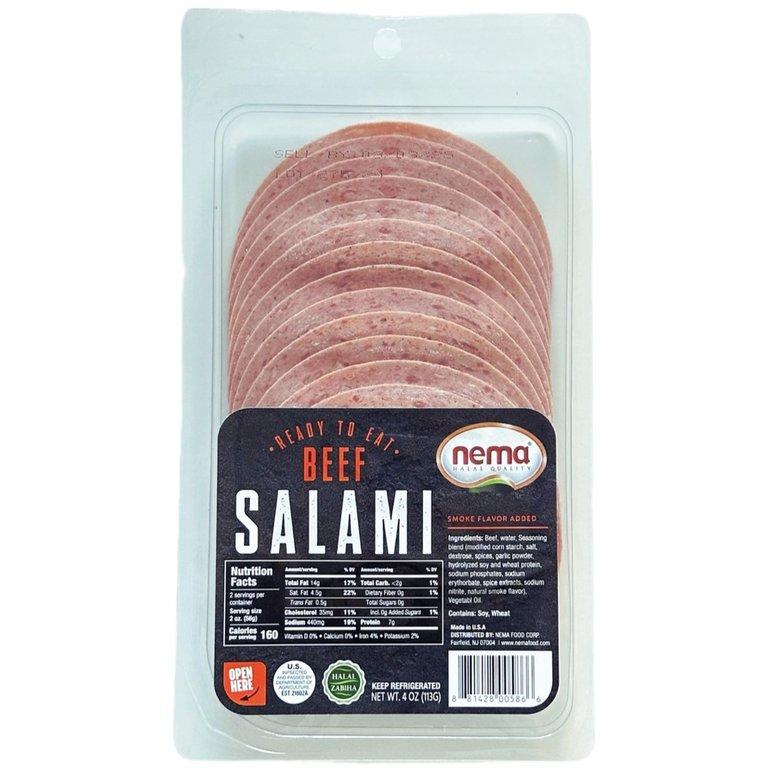 Nema Sliced Beef Salami 4 oz