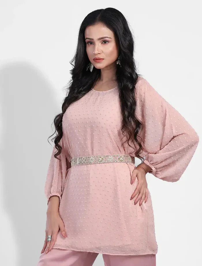 Zardozi Worked Kimono Set