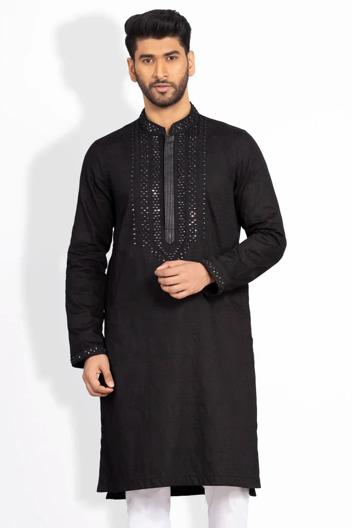 Glass Worked Slim Fit Panjabi