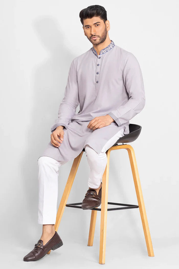 Hand Embroidered Regular Fit Punjabi
