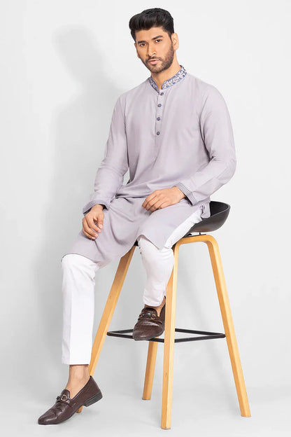 Hand Embroidered Regular Fit Punjabi