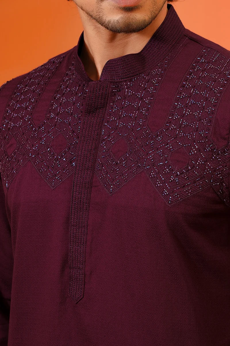 Zardozi Worked Slim Fit Panjabi