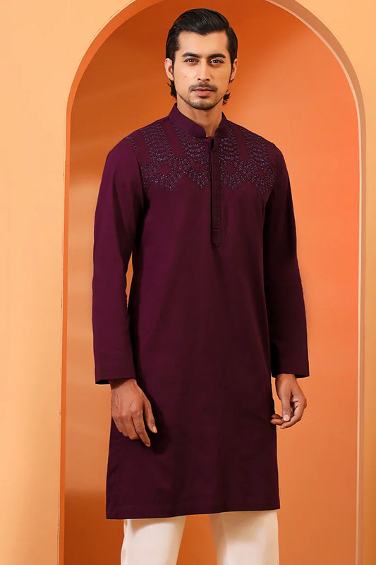 Zardozi Worked Slim Fit Panjabi