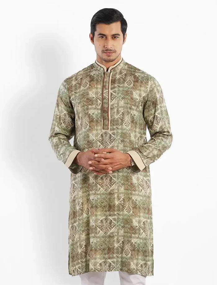 Digital Printed Slim Fit Panjabi