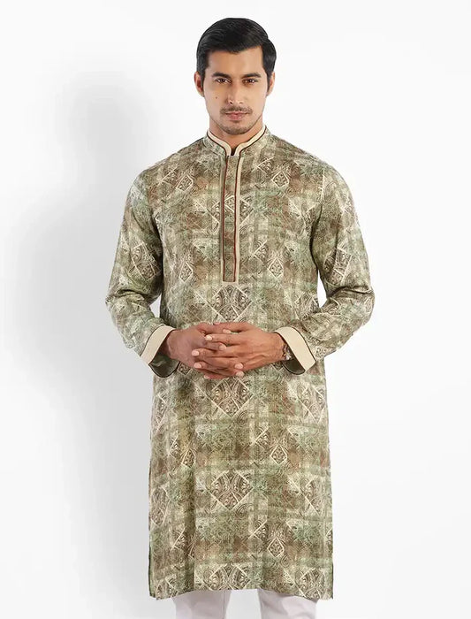 Digital Printed Slim Fit Panjabi