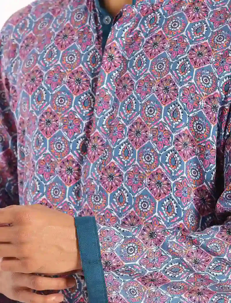 Digital Printed Slim Fit Panjabi