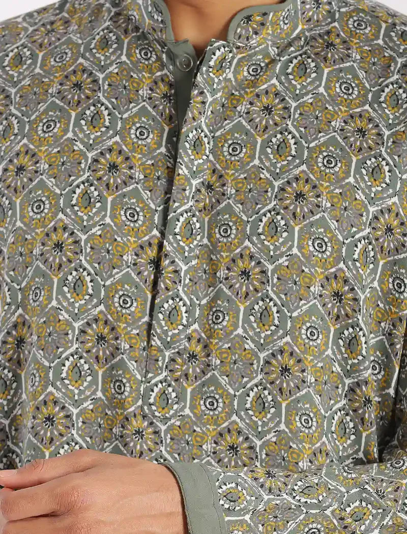 Digital Printed Slim Fit Panjabi