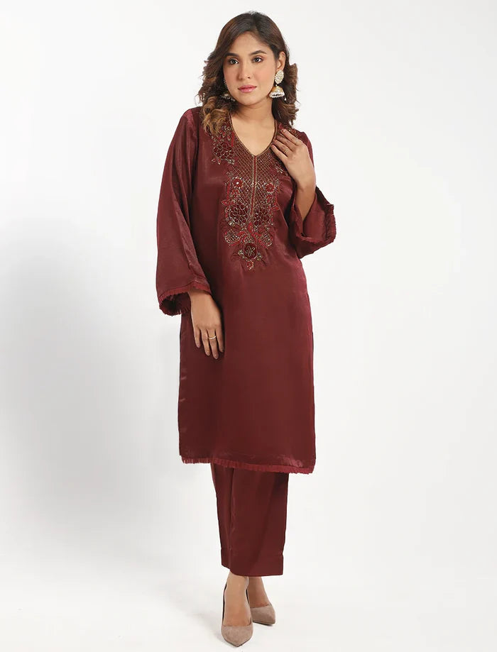 Velvet Patch Worked Kameez