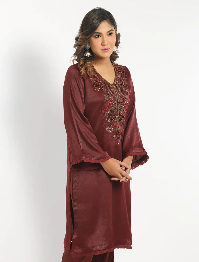 Velvet Patch Worked Kameez