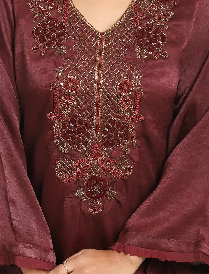Velvet Patch Worked Kameez