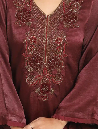 Velvet Patch Worked Kameez