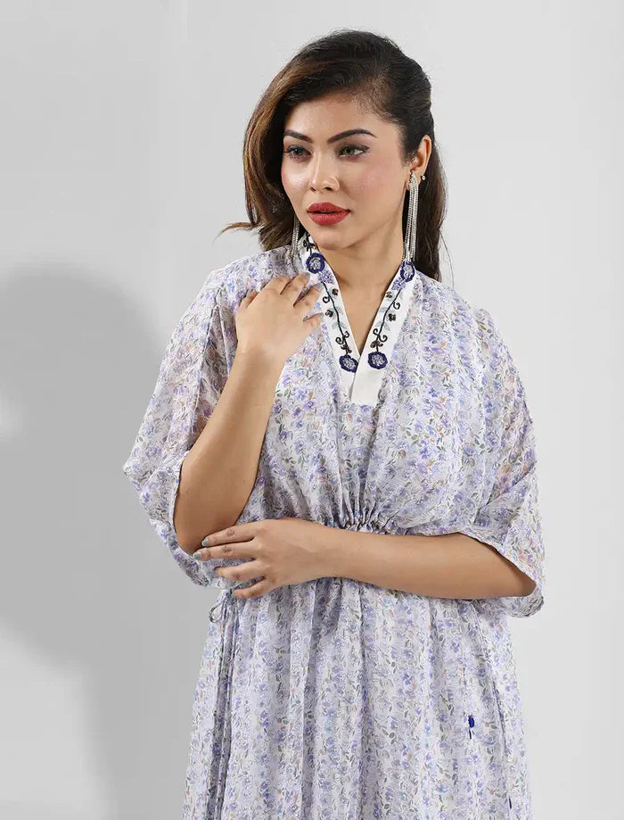 Zardozi Worked Printed Kimono
