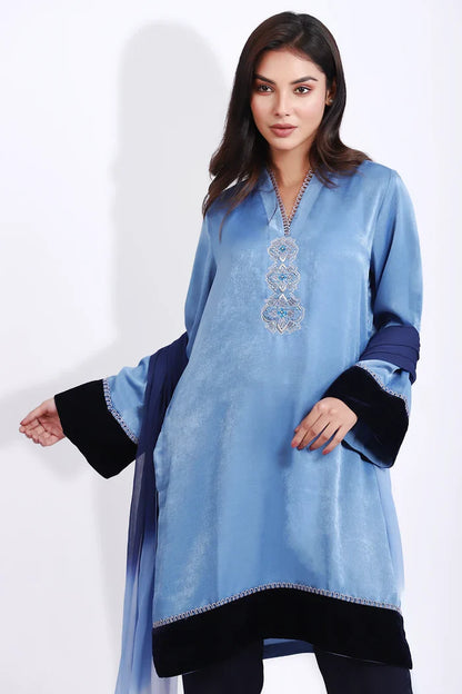 Regular Fit Zardozi Kameez and Dupatta