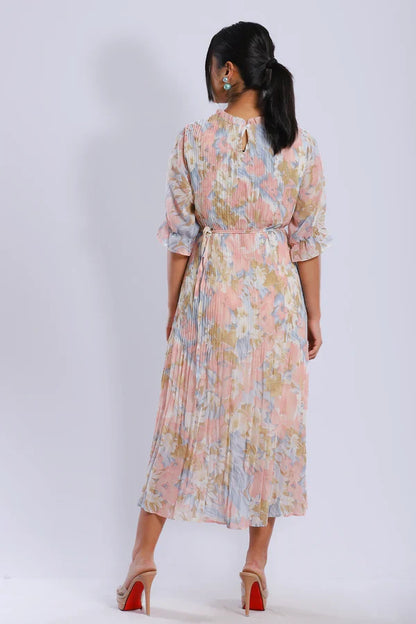 Pleated Long Dress