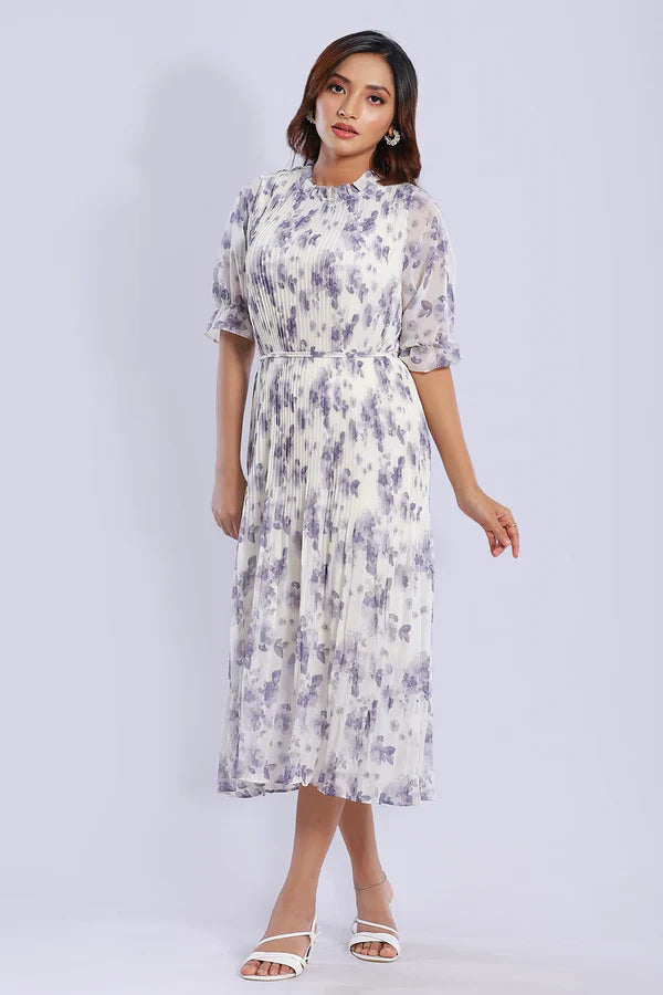 Pleated Long Dress