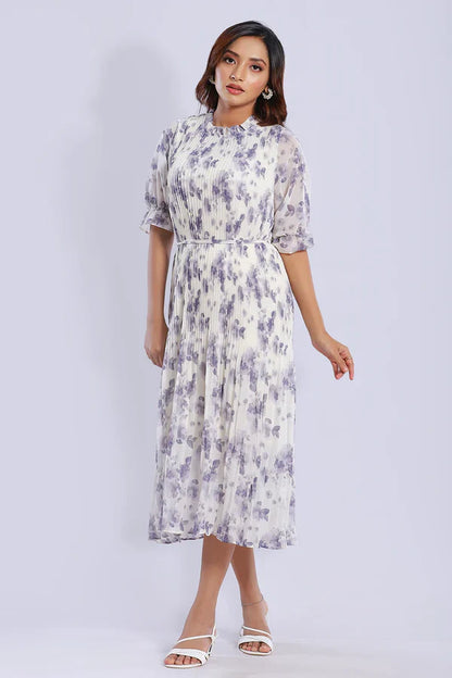 Pleated Long Dress