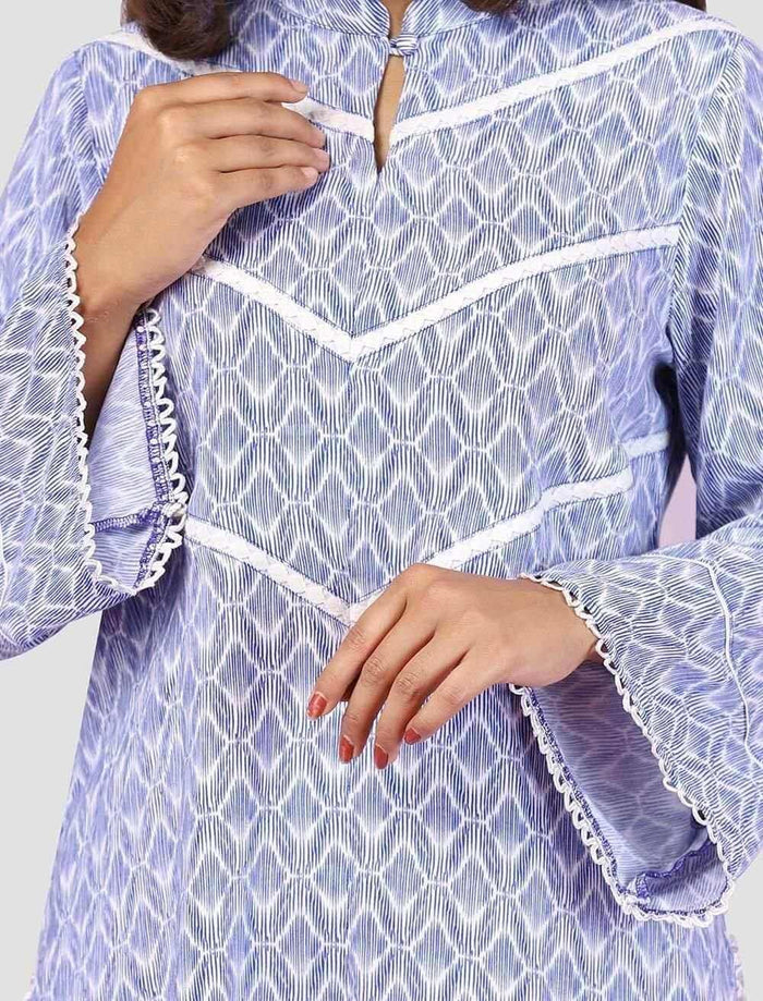 Blue Printed Kurti