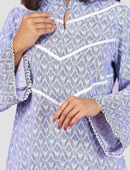 Blue Printed Kurti