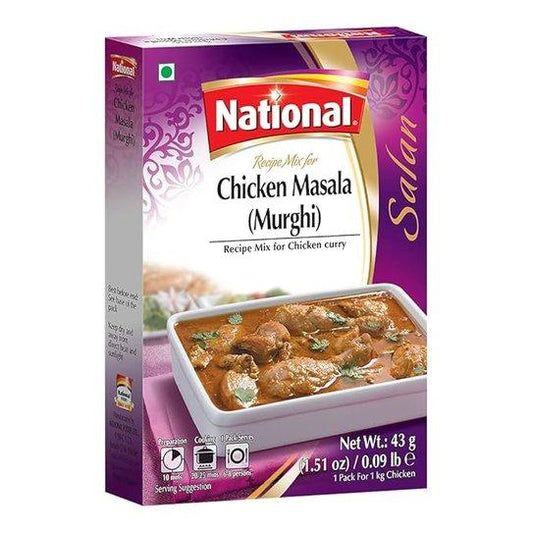 National Chicken Masala (Murghi) Recipe Mix 1.51 oz (43g)