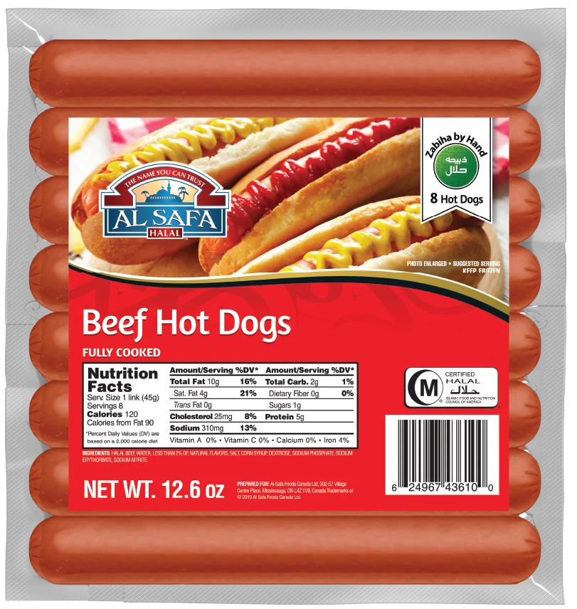 Al Safa Beef Hot Dogs 12.6 oz