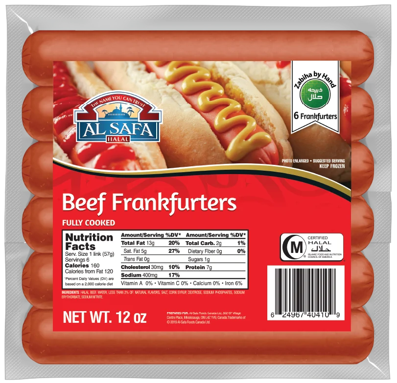 Al Safa Beef  Franks 12.6 oz