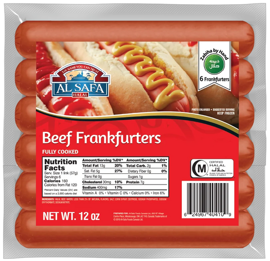 Al Safa Beef  Franks 12.6 oz