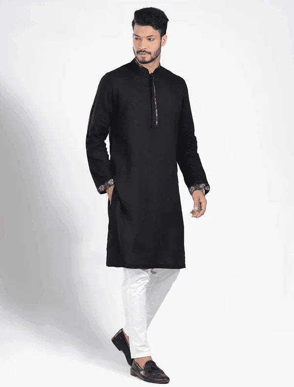 Simple Contrast Regular Fit Panjabi